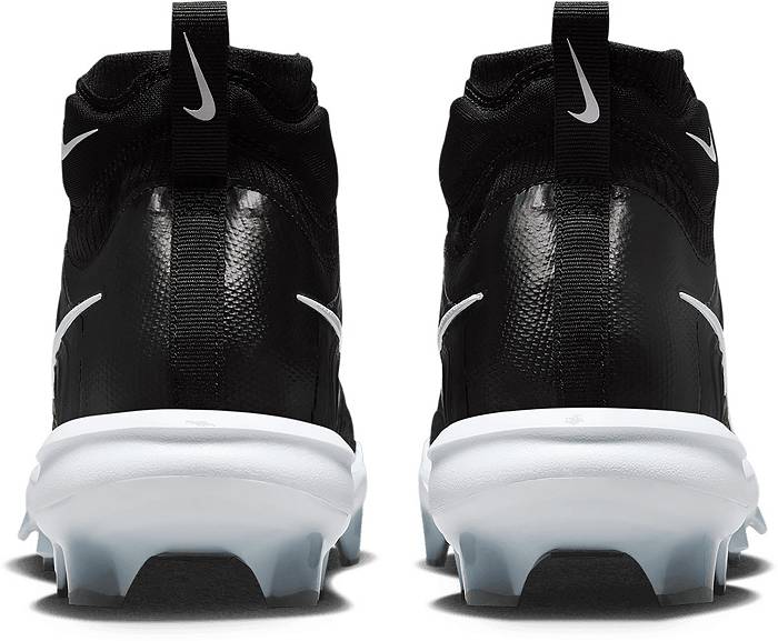 Nike Men's Alpha Huarache Nxt Mcs Baseball Cleats In Black/white/blue Tint