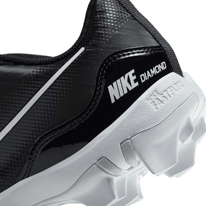 Nike Men's Alpha Huarache Keystone 4 RM Baseball Cleats, Size 10.5, Black/White/Pure Platinum