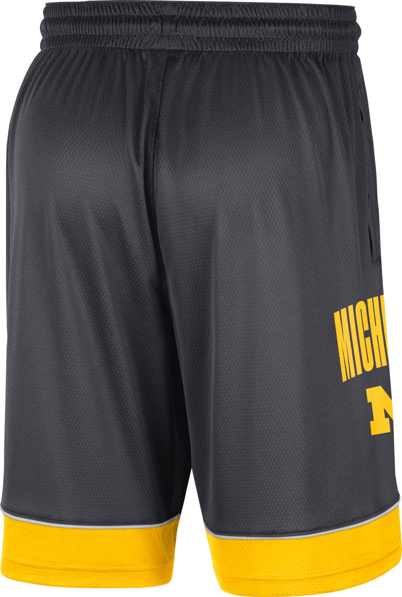 Nike Men's Michigan Wolverines Grey Dri-FIT Fast Break Shorts product image