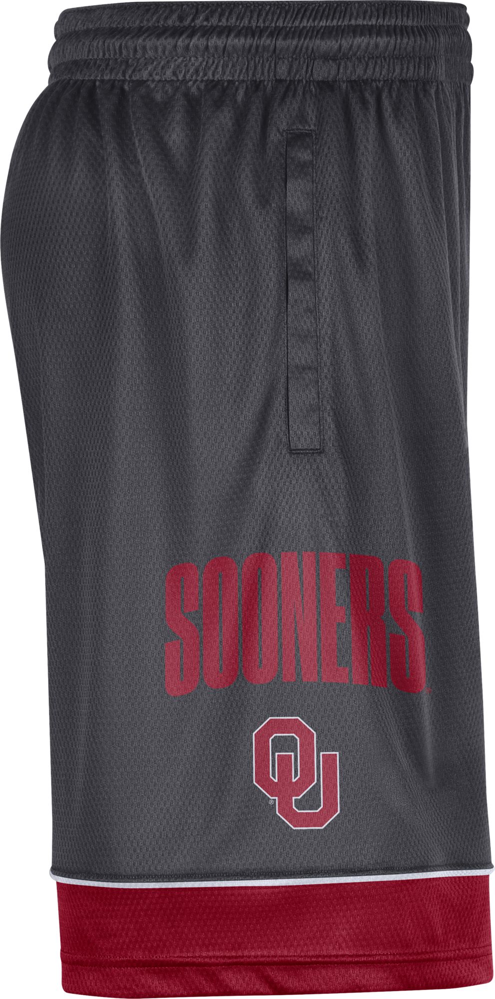 Nike Men's Oklahoma Sooners Grey Dri-FIT Fast Break Shorts product image