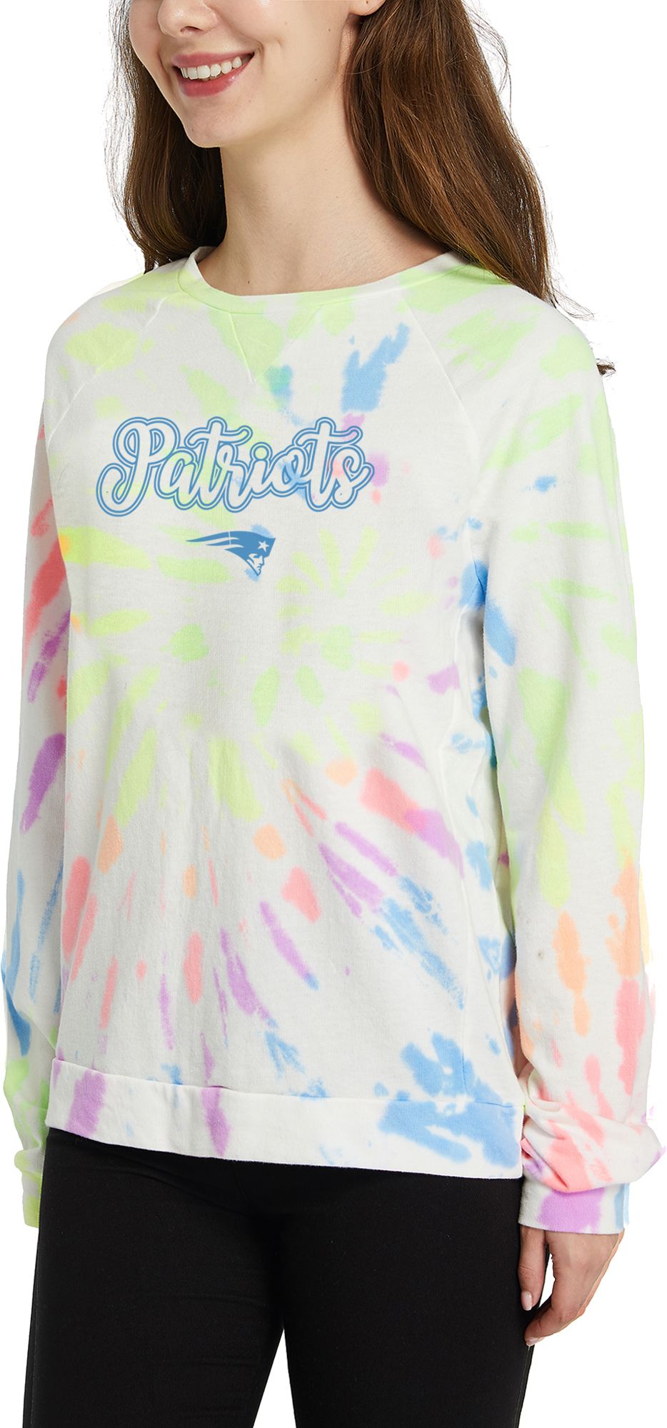 Concepts Sport Women's New England Patriots Tie Dye Long Sleeve Top product image