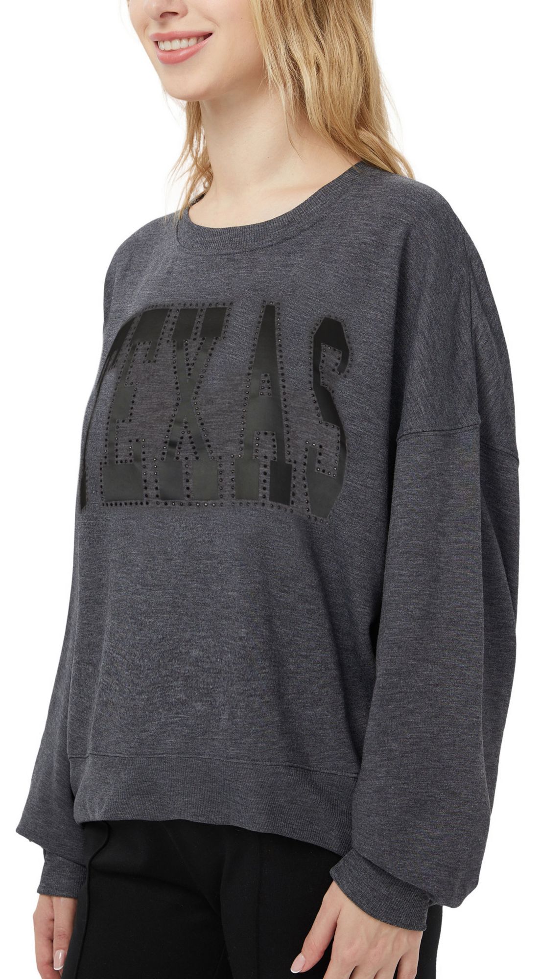 Concepts Sport Women's Texas Longhorns Black Rhumba Crewneck product image