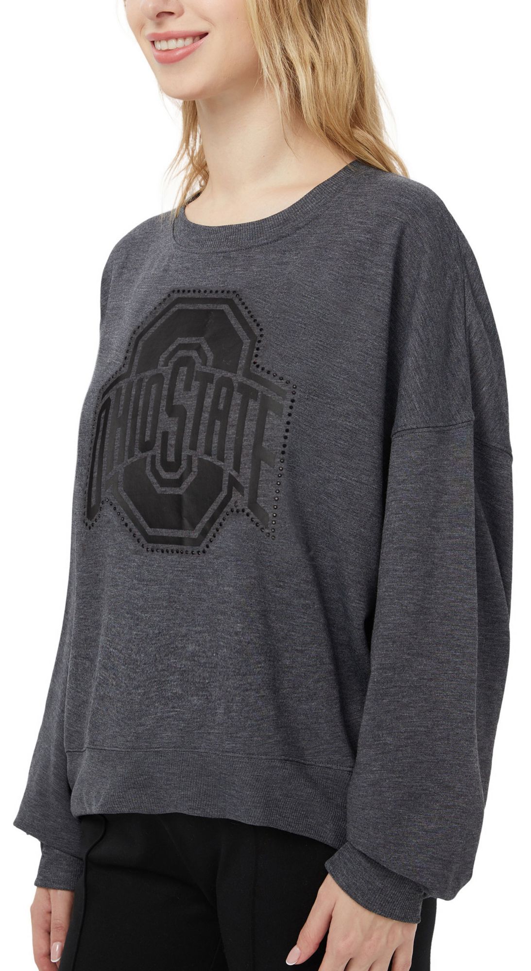 Concepts Sport Women's Ohio State Buckeyes Black Rhumba Crewneck product image