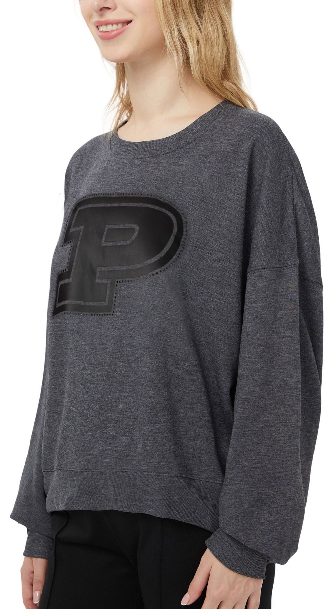 Concepts Sport Women's Purdue Boilermakers Black Rhumba Crewneck product image