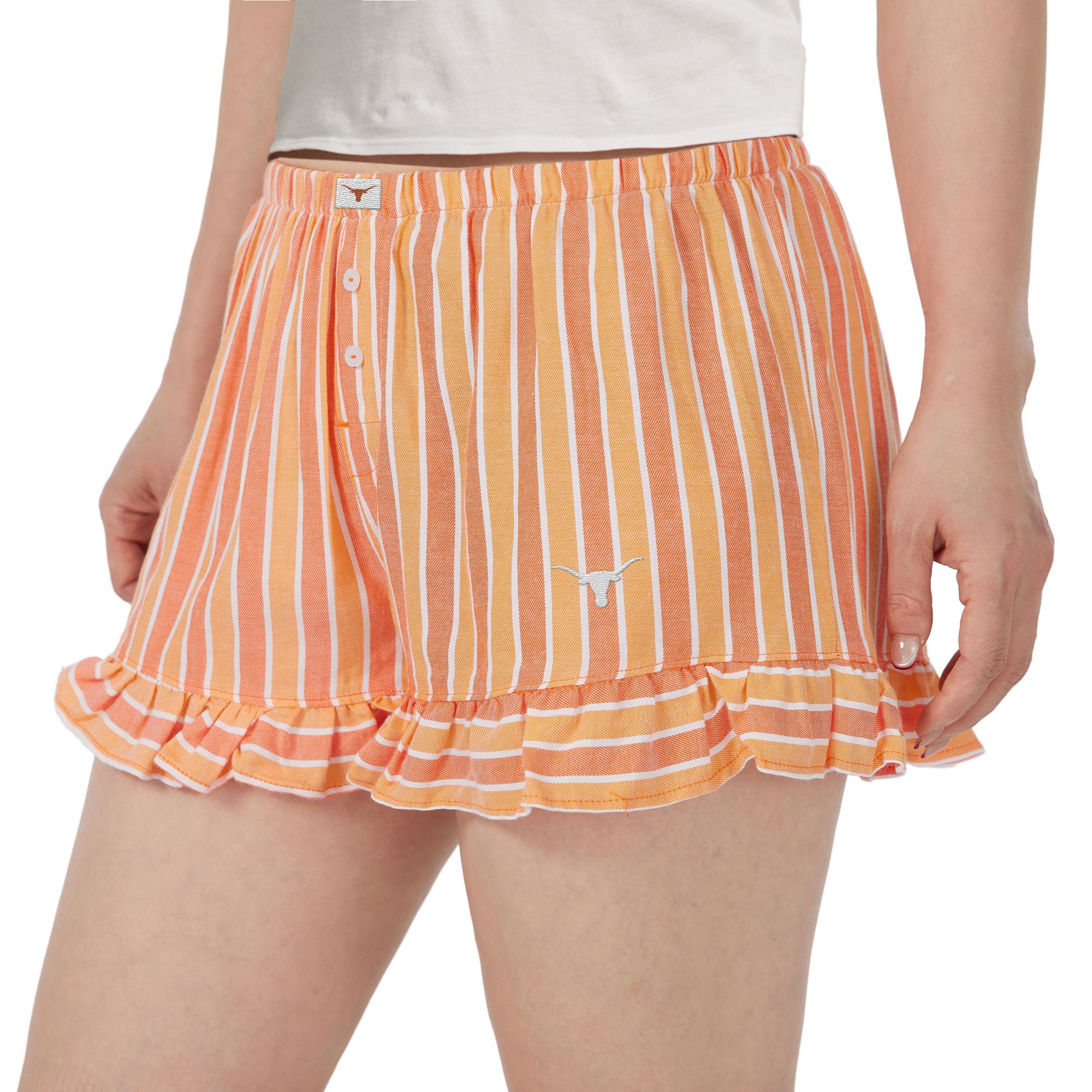 Concepts Sport Women's Texas Longhorns Orange Striped Pajama Shorts product image