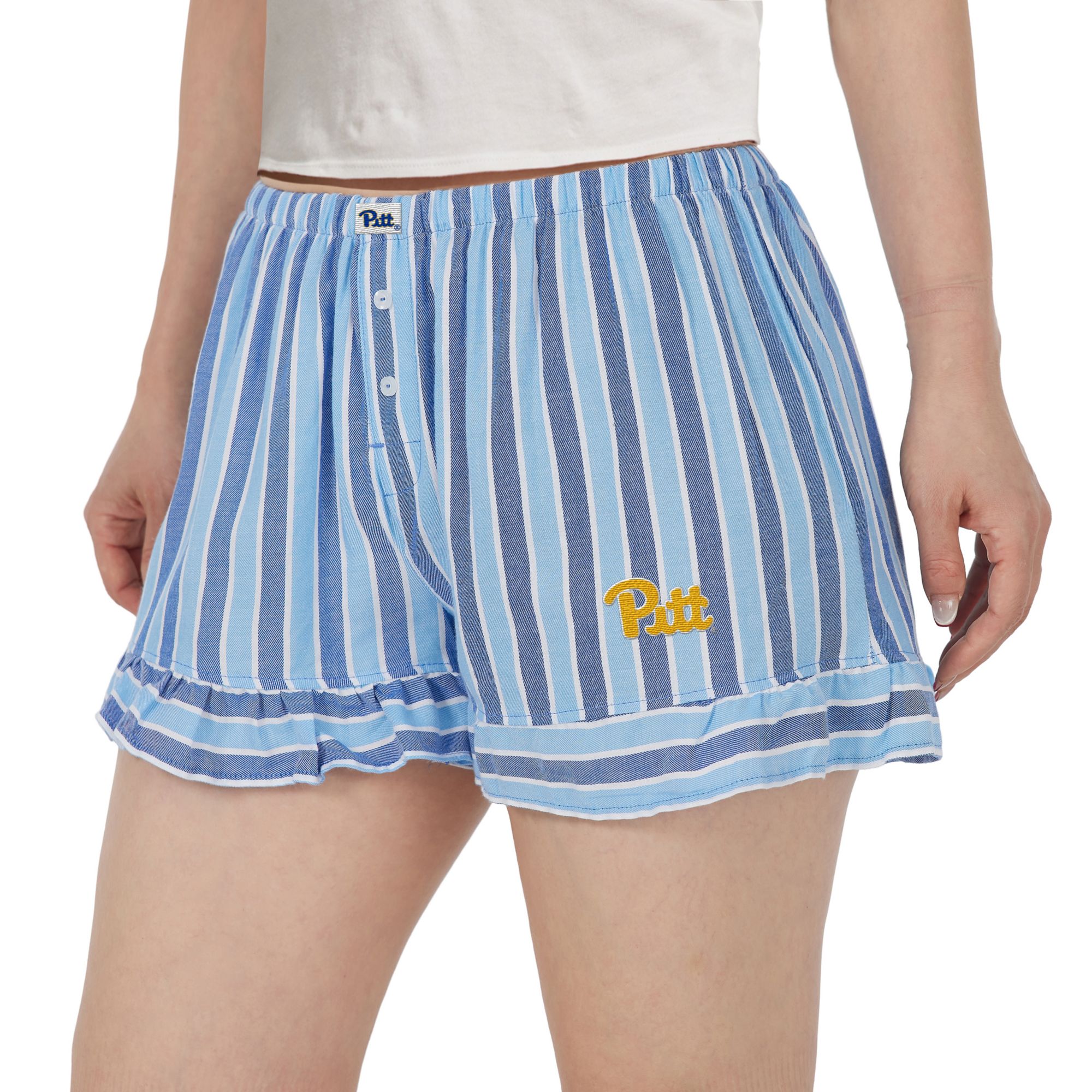 Concepts Sport Women's Pitt Panthers Navy Striped Pajama Shorts product image