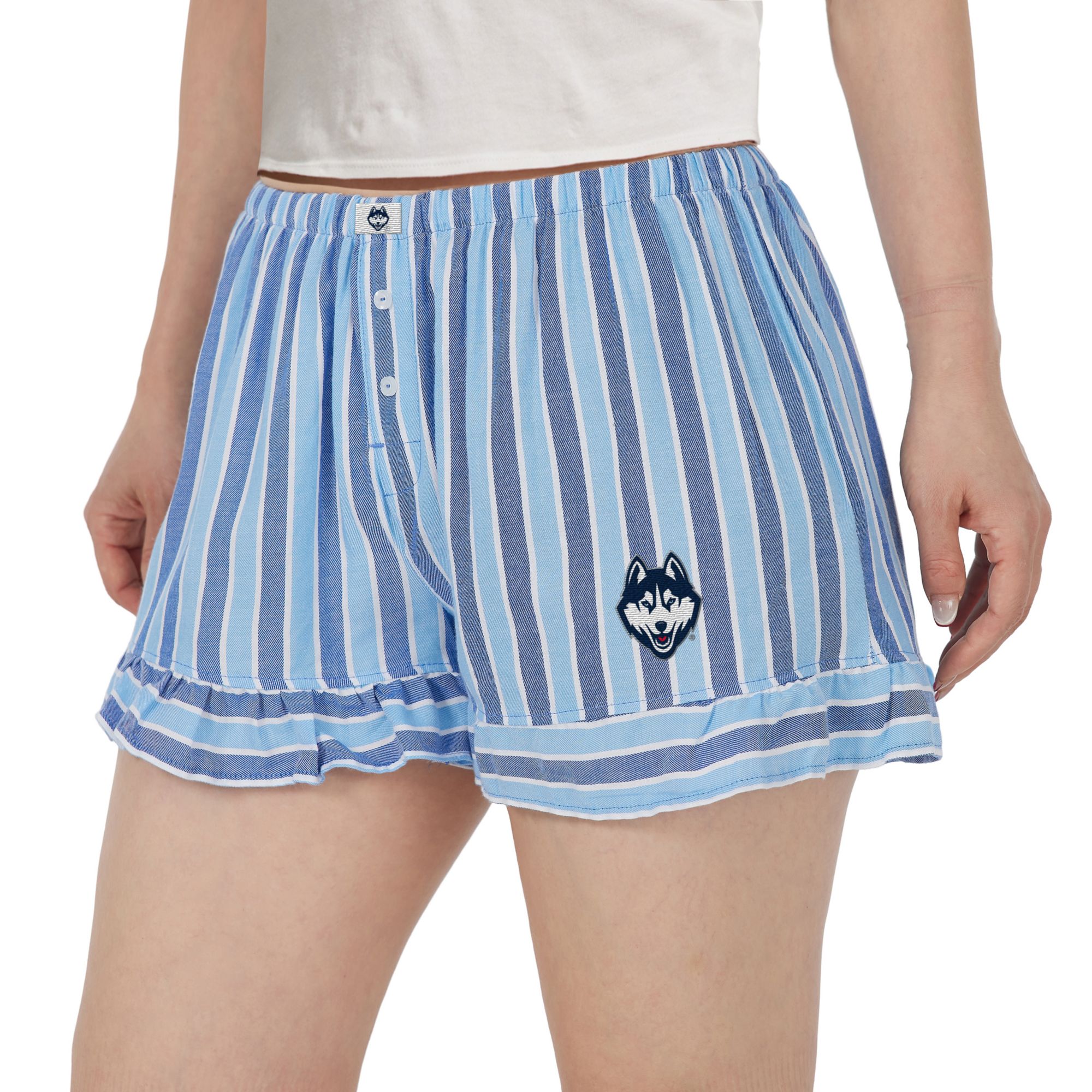 Concepts Sport Women's UConn Huskies Navy Striped Pajama Shorts product image