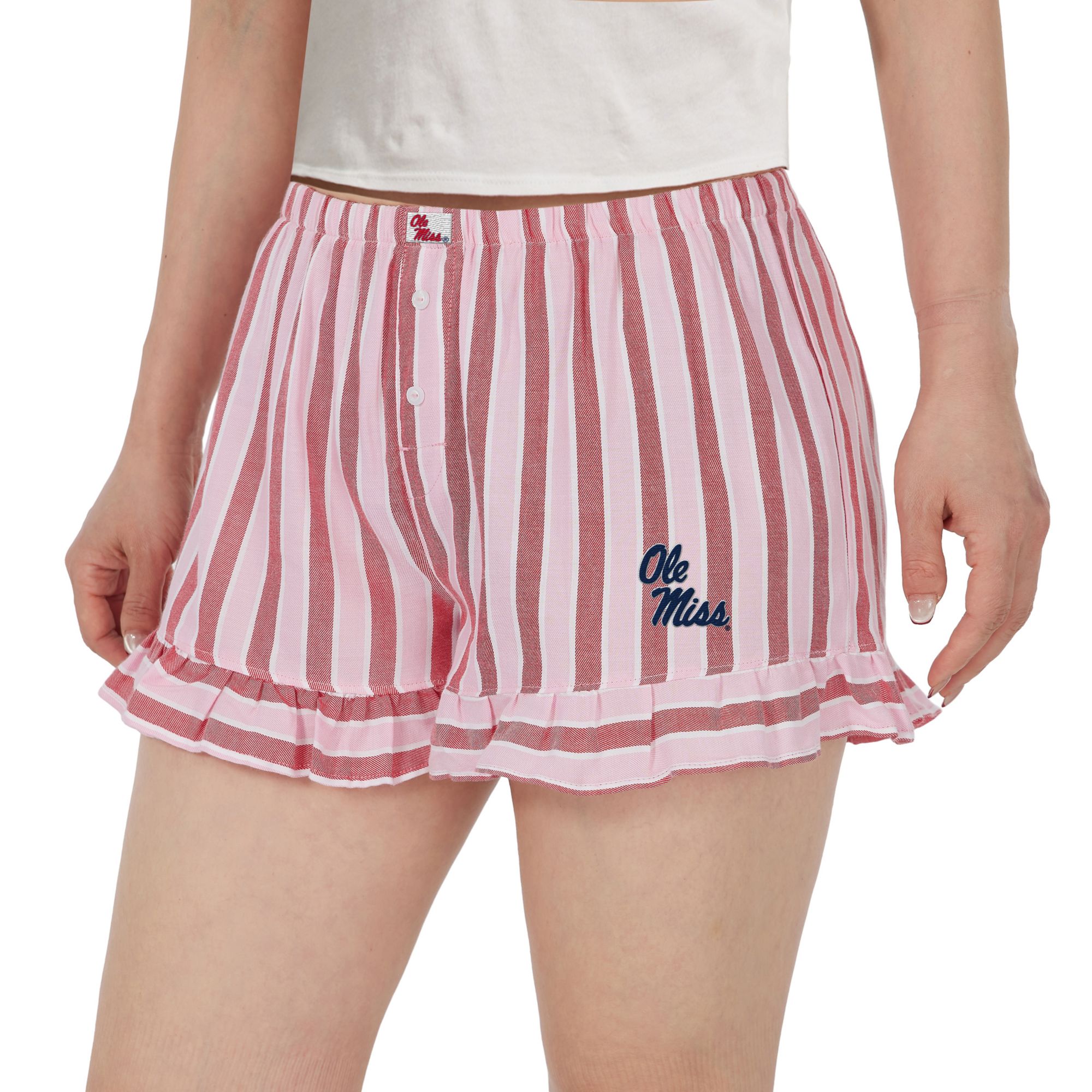 Concepts Sport Women's Ole Miss Rebels Red Striped Pajama Shorts product image