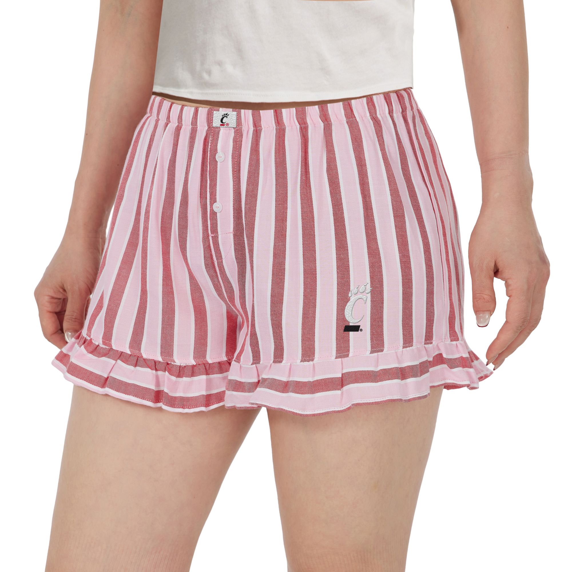 Concepts Sport Women's Cincinnati Bearcats Red Striped Pajama Shorts product image
