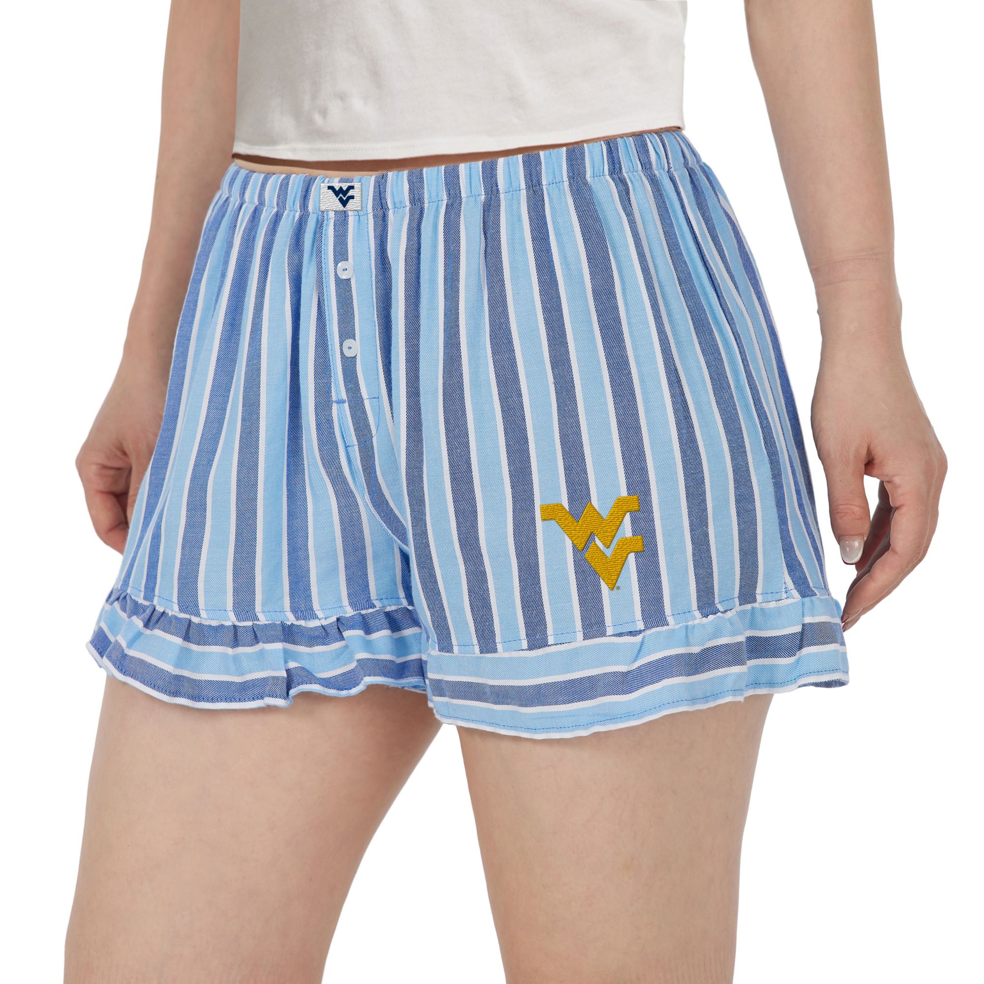 Concepts Sport Women's West Virginia Mountaineers Navy Striped Pajama Shorts product image