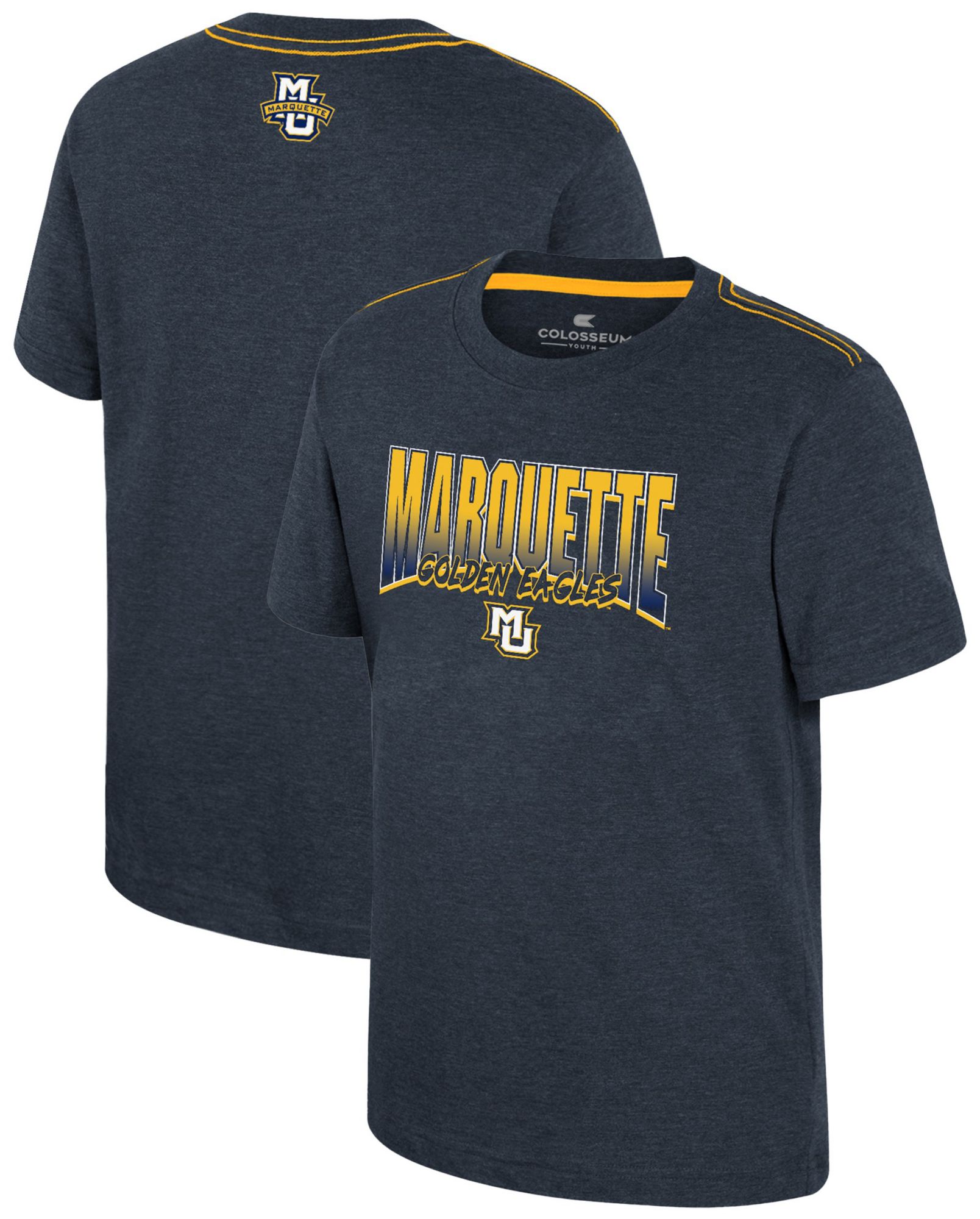Colosseum Youth Marquette Golden Eagles Navy Wade T-Shirt product image