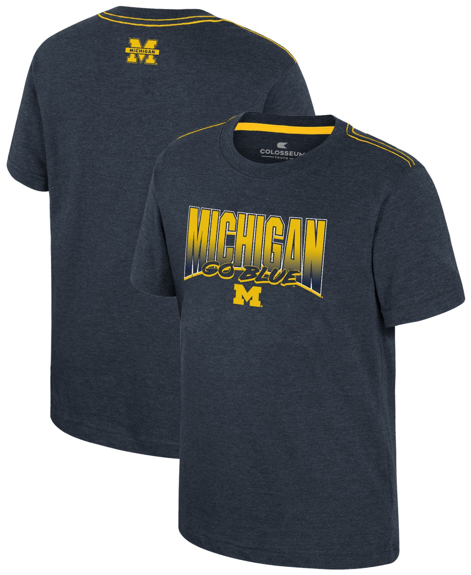 Colosseum Youth Michigan Wolverines Navy Wade T-Shirt product image