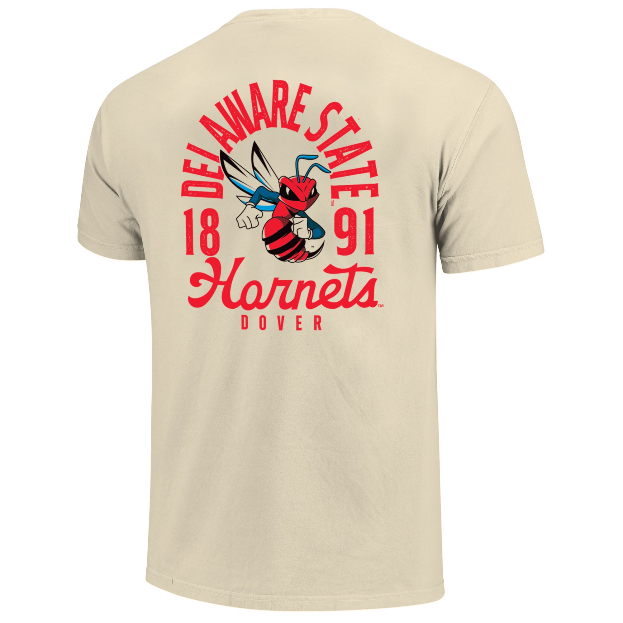 Image One Men's Delaware State Hornets White Mascot T-Shirt product image