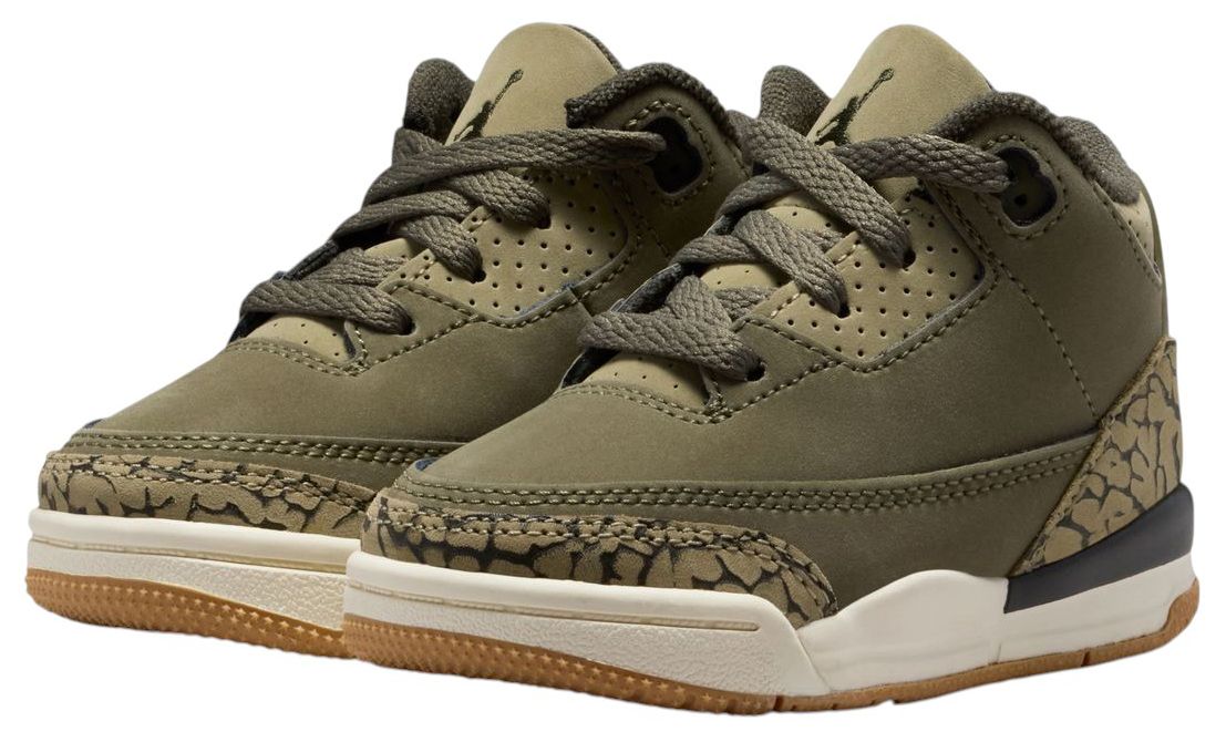 Air Jordan Toddler 3 Retro 'Medium Olive' Basketball Shoes product image