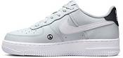 Nike Air Force 1 LV8 DQ0300-001 Older Kids Black & Iron Gray Leather Shoes  ER889 (6) 