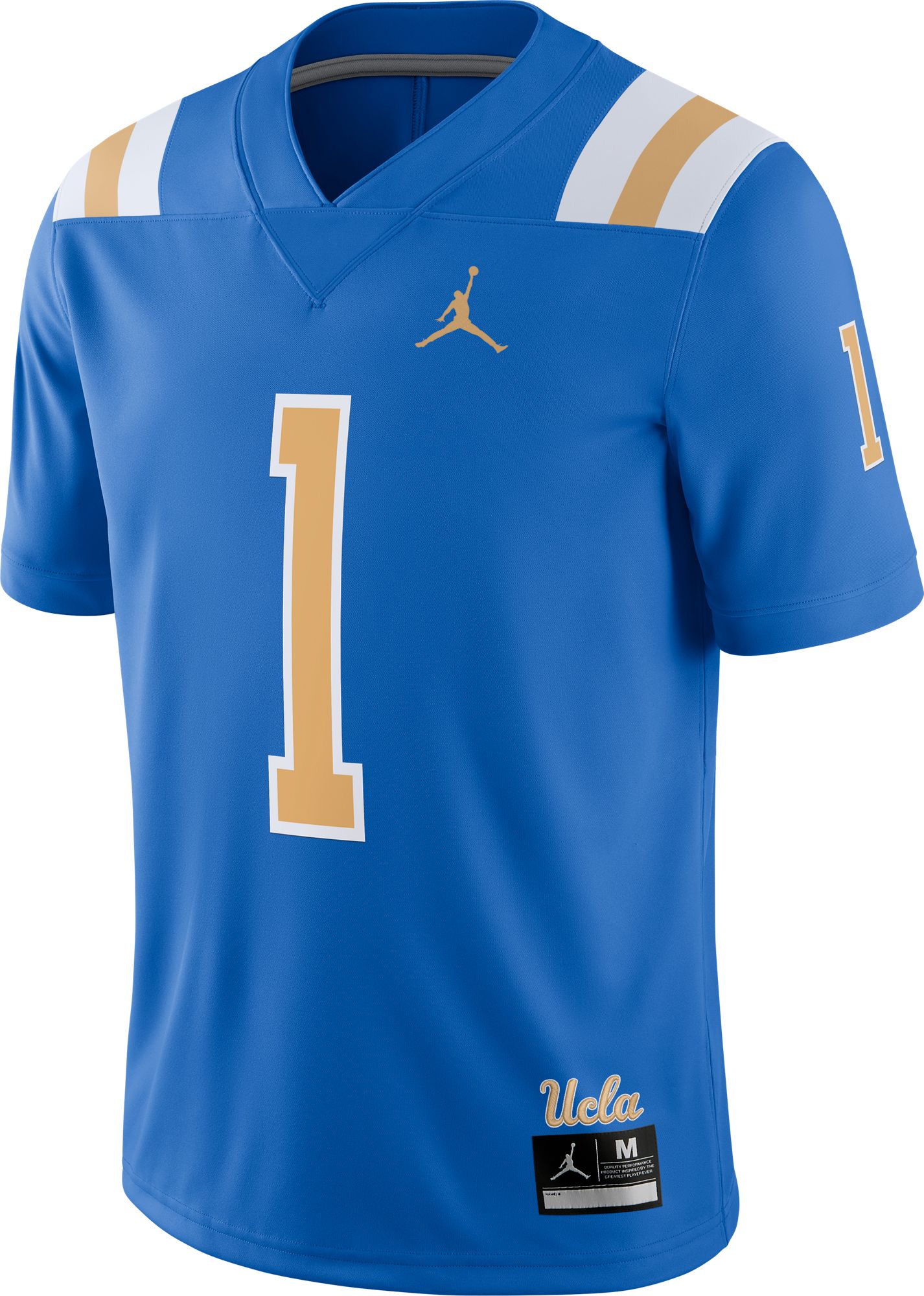 Jordan Men's UCLA Bruins #1 True Blue Dri-FIT Game Football Jersey