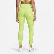 Nike Dri-FIT One Luxe Mid-Rise Printed Training Leggings Women - ash  green/rush orange/clear DM7619-058