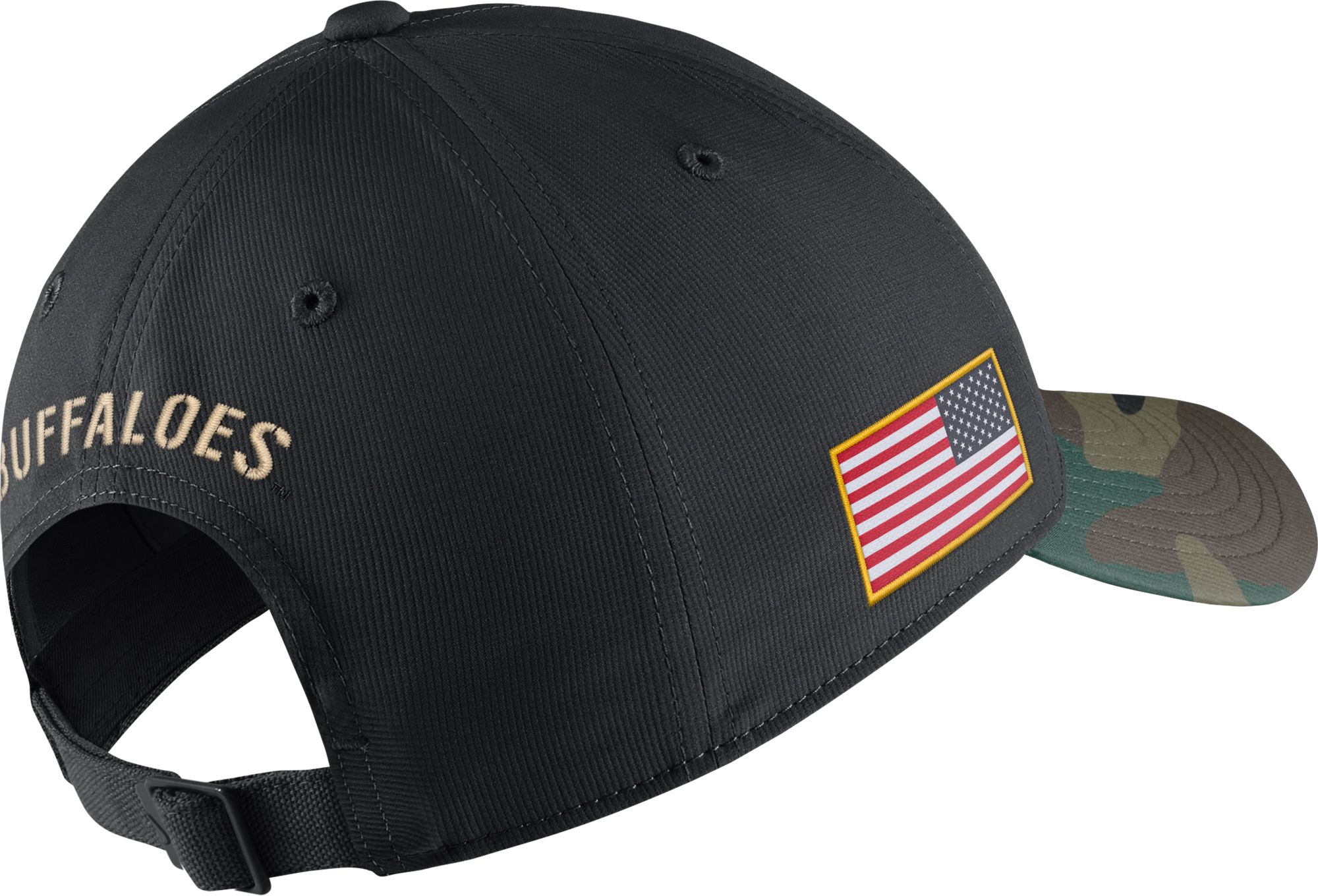 Nike Men's Colorado Buffaloes Black/Camo Military Appreciation Adjustable Hat product image