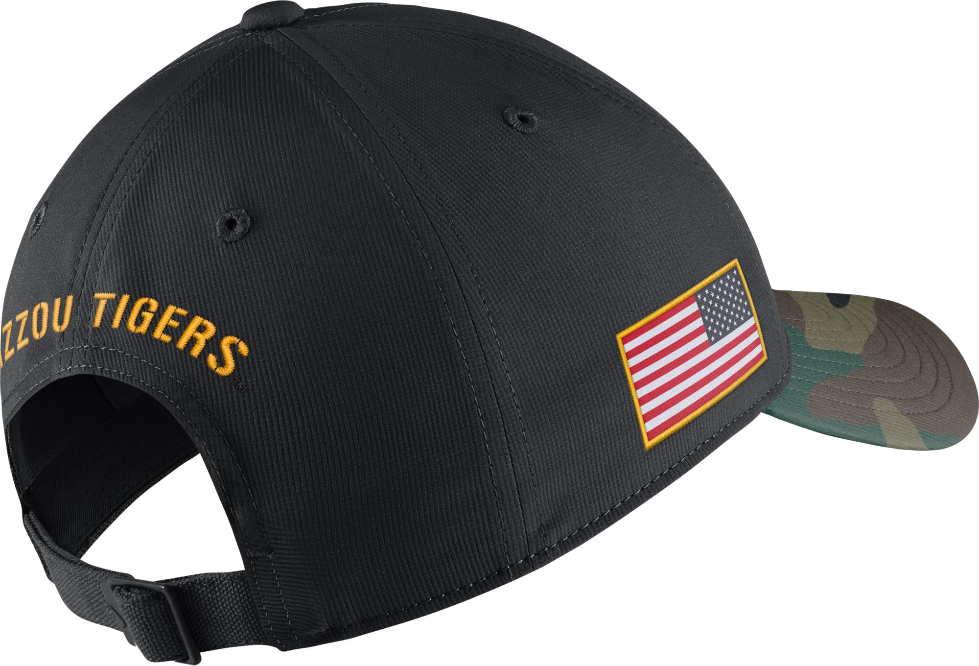 Nike Men's Missouri Tigers Black/Camo Military Appreciation Adjustable Hat product image