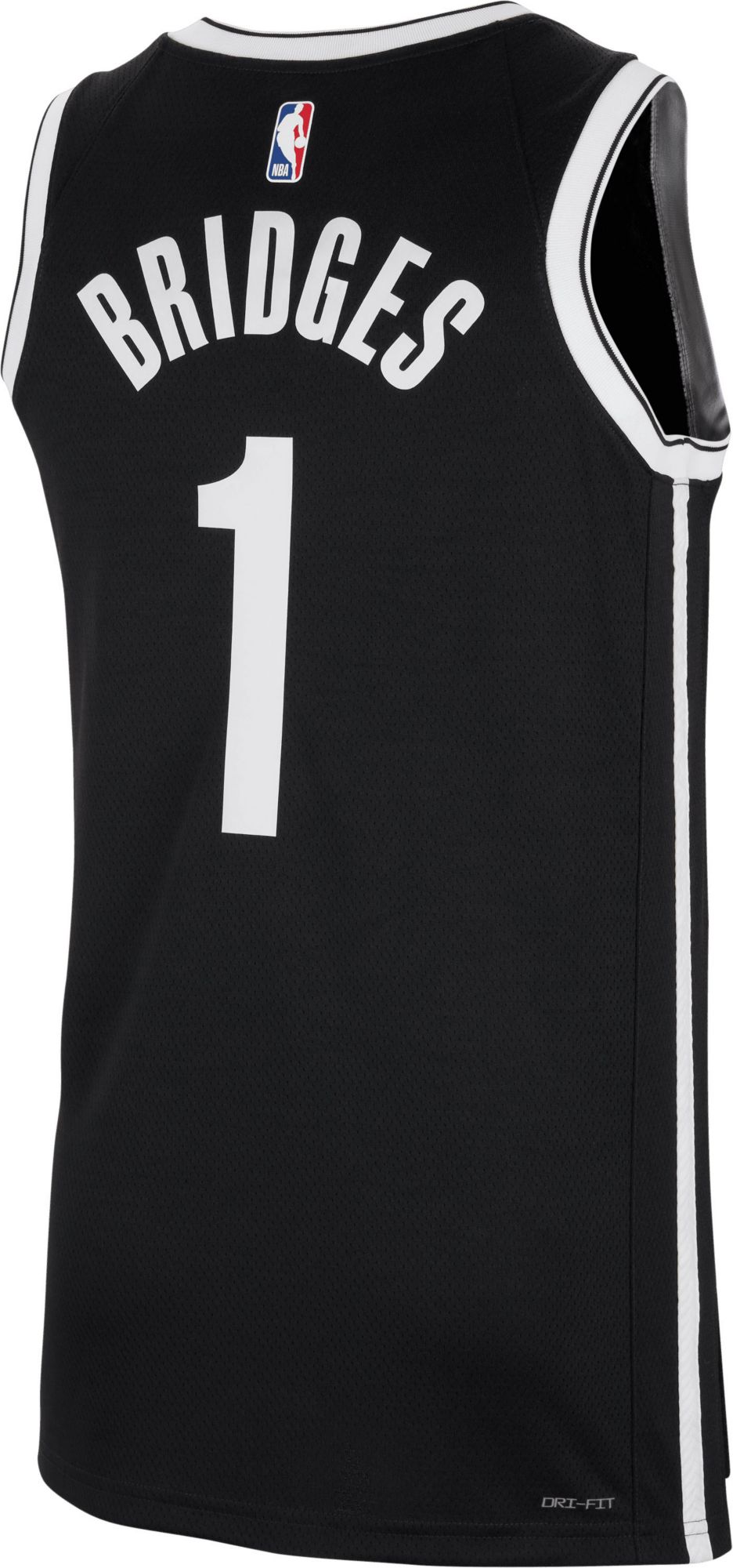 Nike Men's Brooklyn Nets Mikal Bridges #1 Icon Swingman Jersey