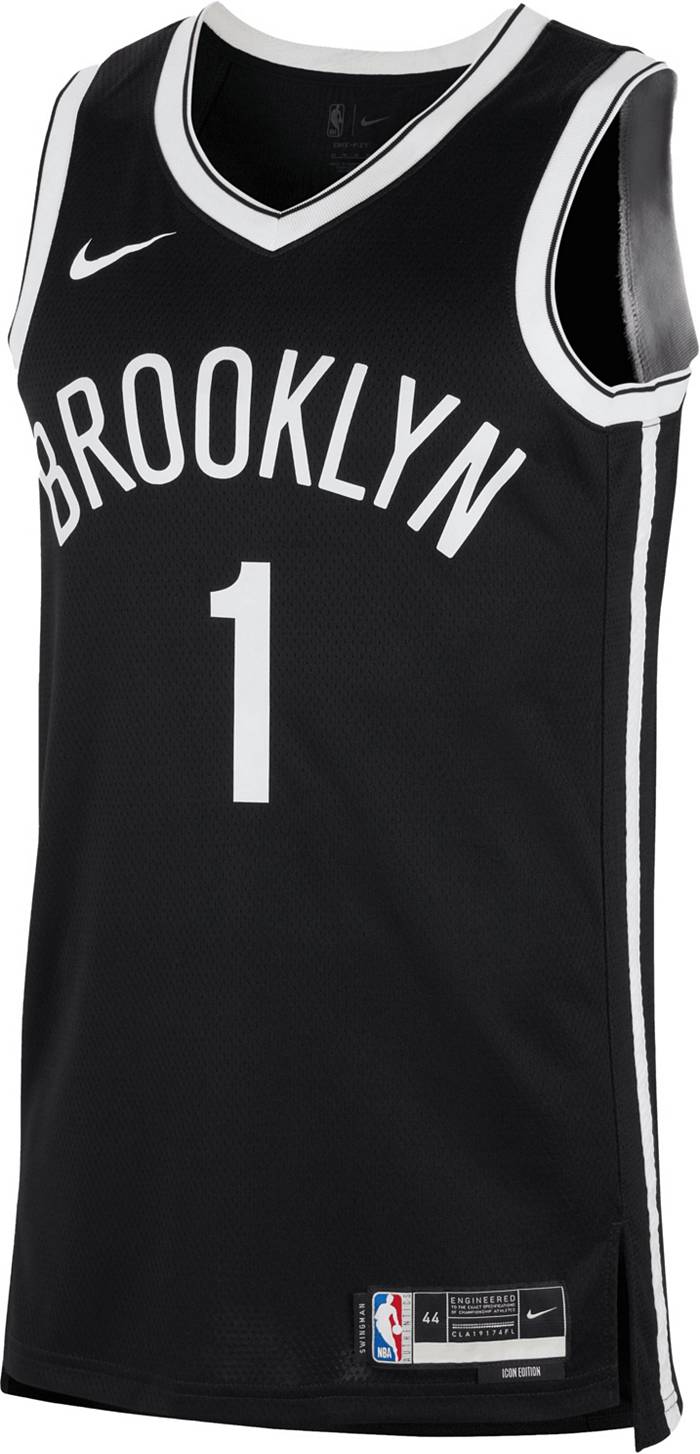 Men's Brooklyn Nets #1 Mikal Bridges White Stitched Basketball