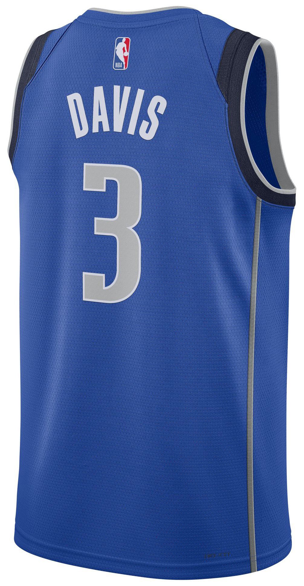 Nike Adult Dallas Mavericks Anthony Davis #3 Blue Replica Icon Jersey product image