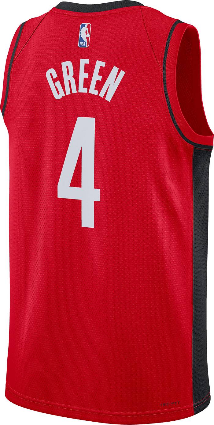 Nike Men's Houston Rockets Jalen Green #4 Red Dri-Fit Swingman Jersey, Small