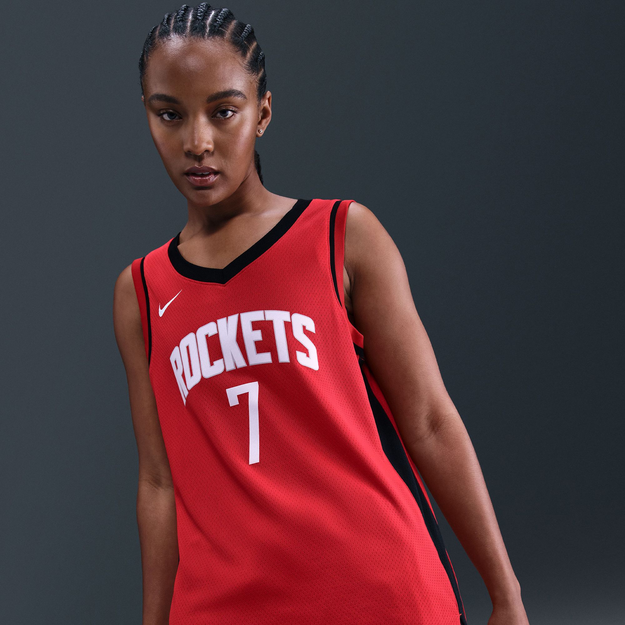 Nike Adult Houston Rockets Kevin Durant #7 Red Swingman Icon Jersey product image