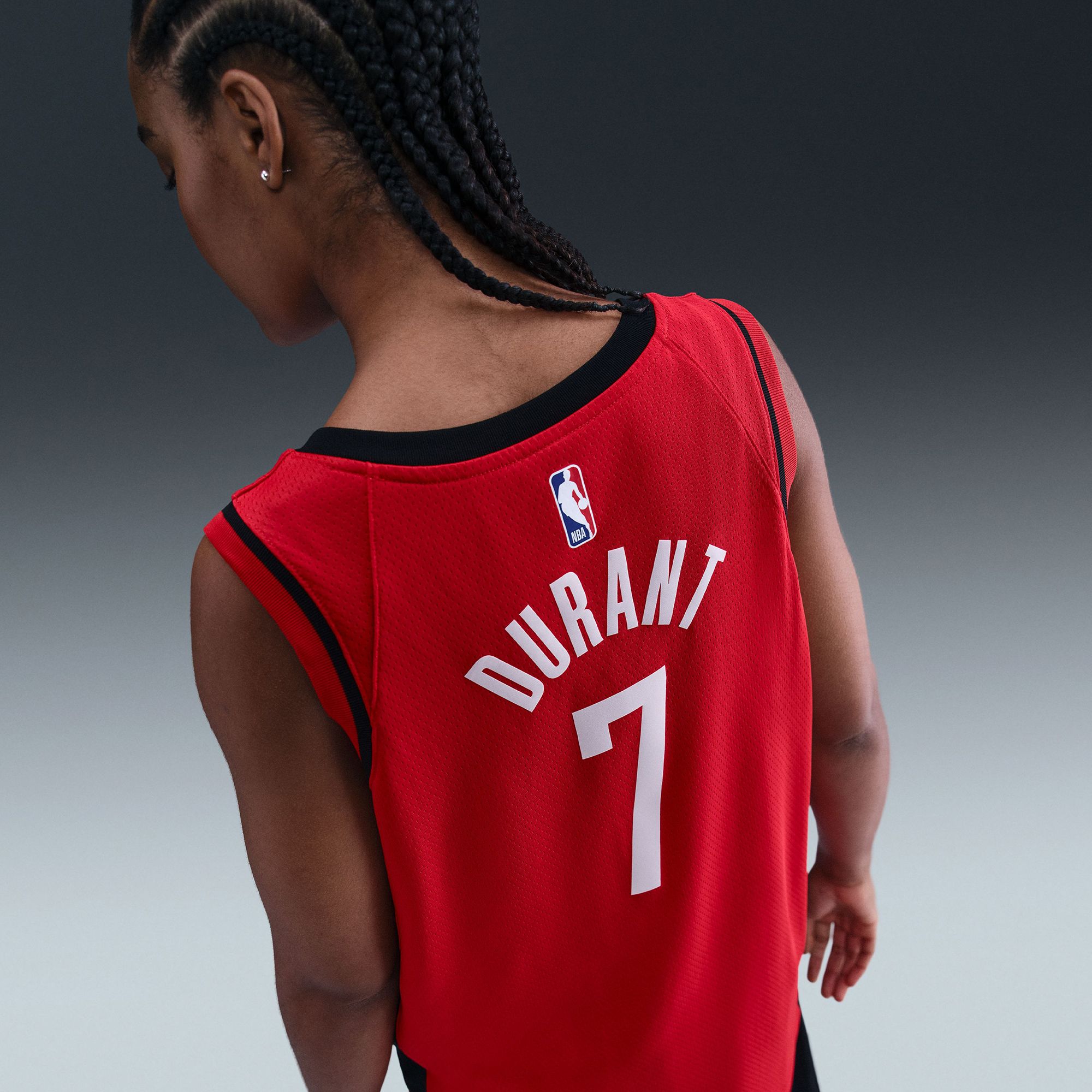 Nike Adult Houston Rockets Kevin Durant #7 Red Swingman Icon Jersey product image