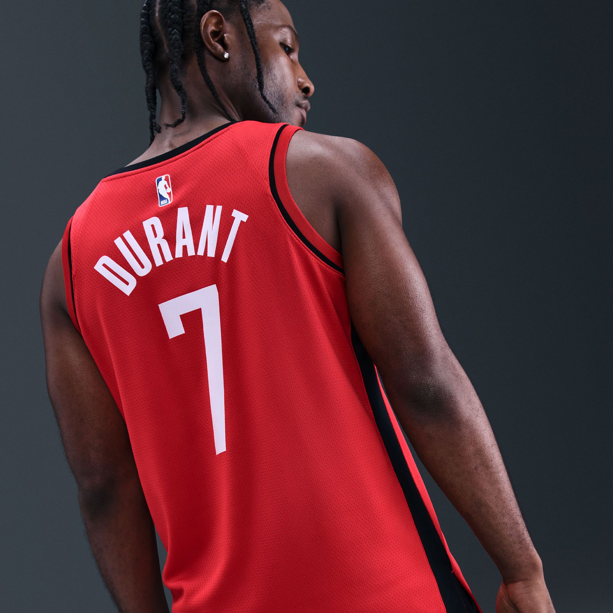 Nike Adult Houston Rockets Kevin Durant #7 Red Swingman Icon Jersey product image