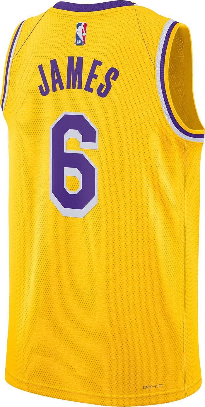Nike Youth 2022-23 City Edition Los Angeles Lakers LeBron James #6 White  Dri-FIT Swingman Jersey