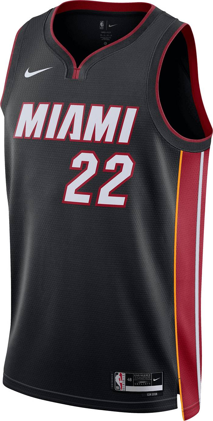 Nike Men's 2021-22 City Edition Miami Heat Jimmy Butler #22 Black Dri-FIT  Swingman Jersey