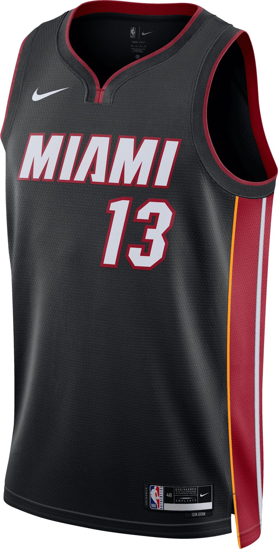 Nike Men's Miami Heat Bam Adebayo #13 Black Dri-FIT Swingman Jersey