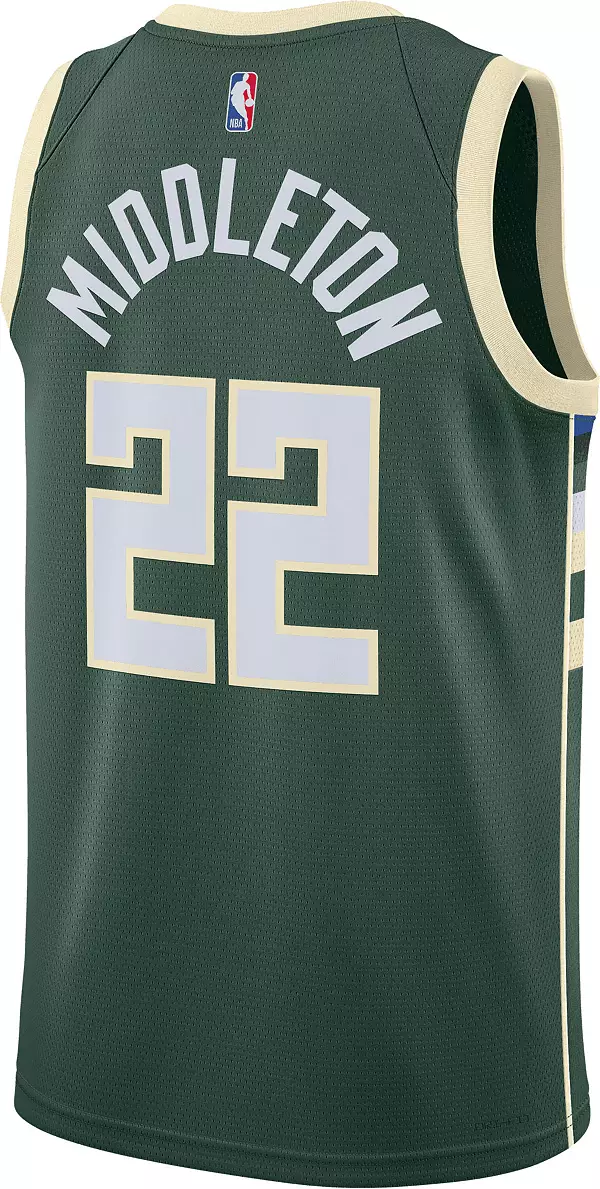 Nike Men's Milwaukee Bucks Khris Middleton #22 Green Dri-FIT