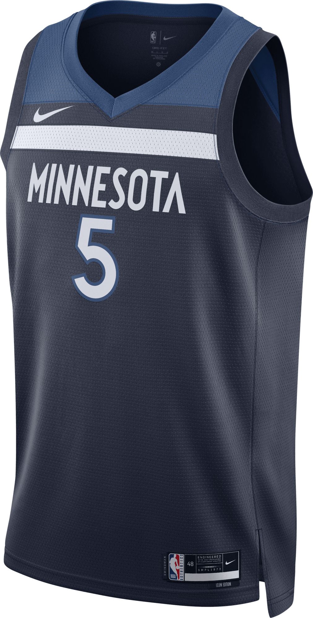 Nike Men's Minnesota Timberwolves Anthony Edwards #5 Navy Swingman Jersey