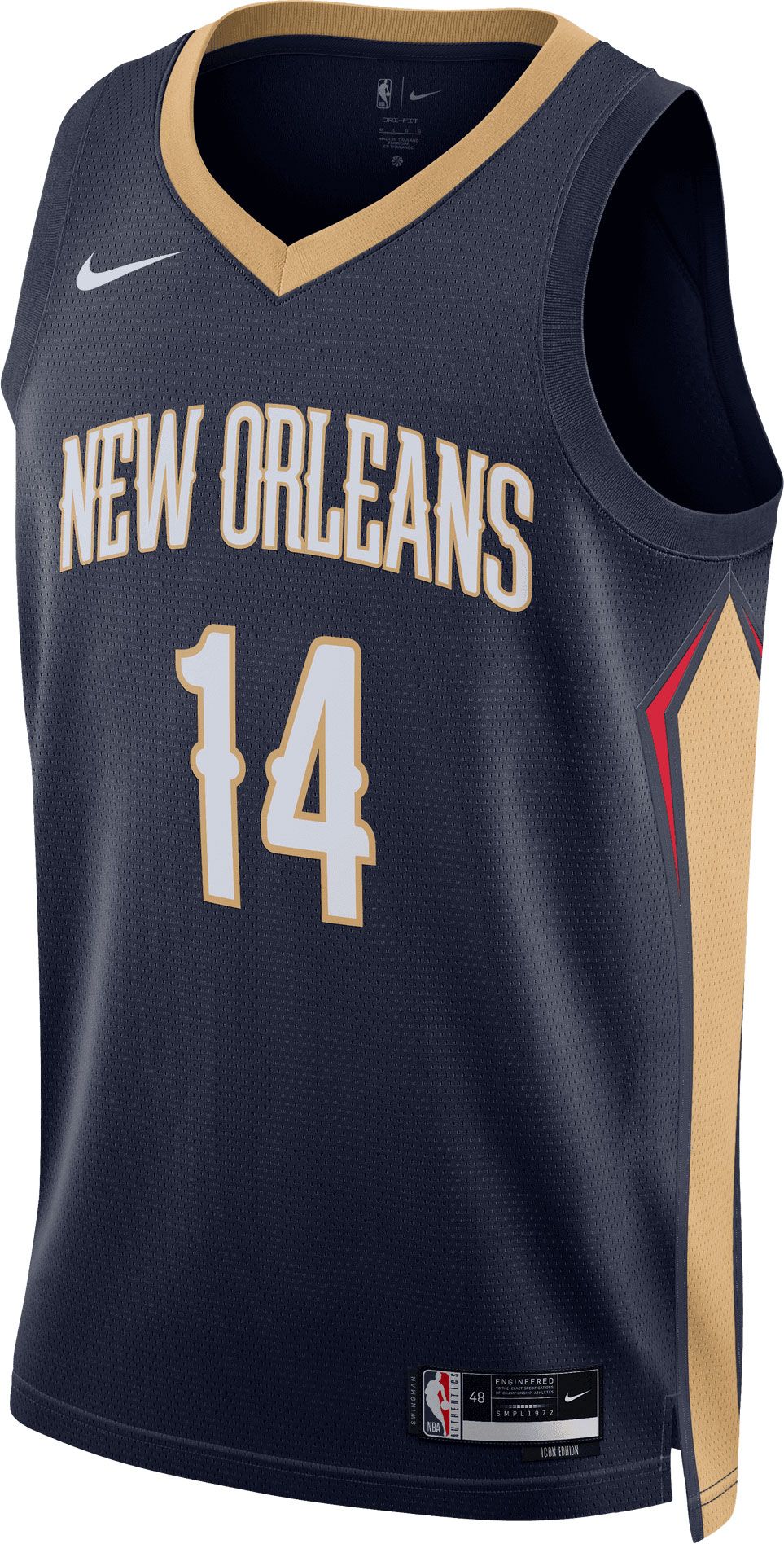 Nike Men's New Orleans Pelicans Brandon Ingram #14  Navy Dri-FIT Swingman Jersey