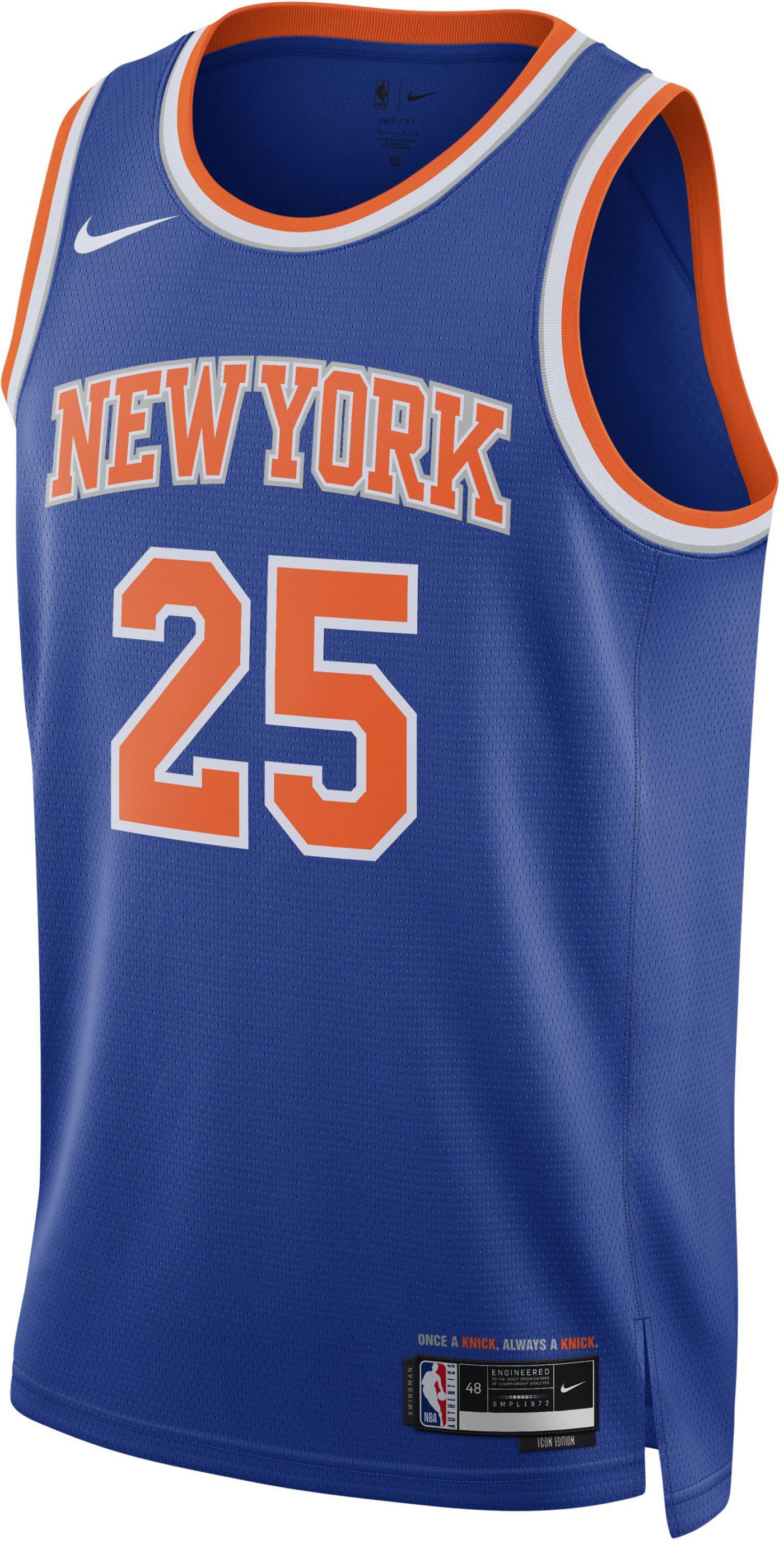 Nike Adult New York Knicks Mikal Bridges 25 Icon Jersey Dick s Sporting Goods