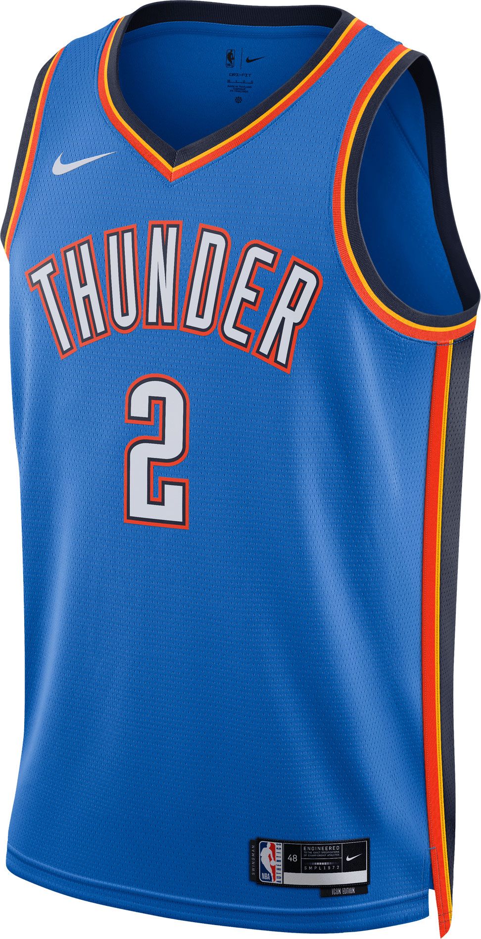 Nike Adult Oklahoma City Thunder Shai Gilgeous-Alexander #2 Swingman Icon Jersey product image