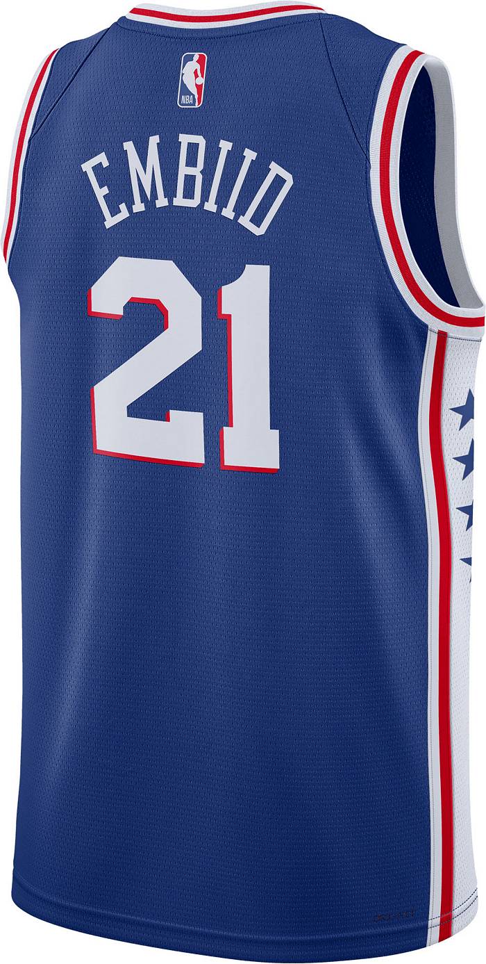 Men's Philadelphia 76ers Joel Embiid Nike Cream Swingman Jersey - City Edition