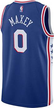 Nike Men's Philadelphia 76ers Tyrese Maxey #0 Blue Dri-FIT Swingman Jersey product image