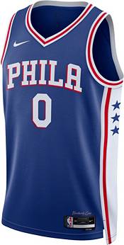 Nike Men's Philadelphia 76ers Tyrese Maxey #0 Blue Dri-FIT Swingman Jersey product image