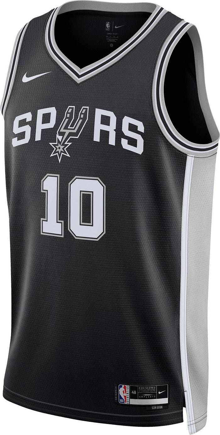 San Antonio Spurs Nike Icon Edition Swingman Jersey - Black - Jeremy Sochan  - Youth