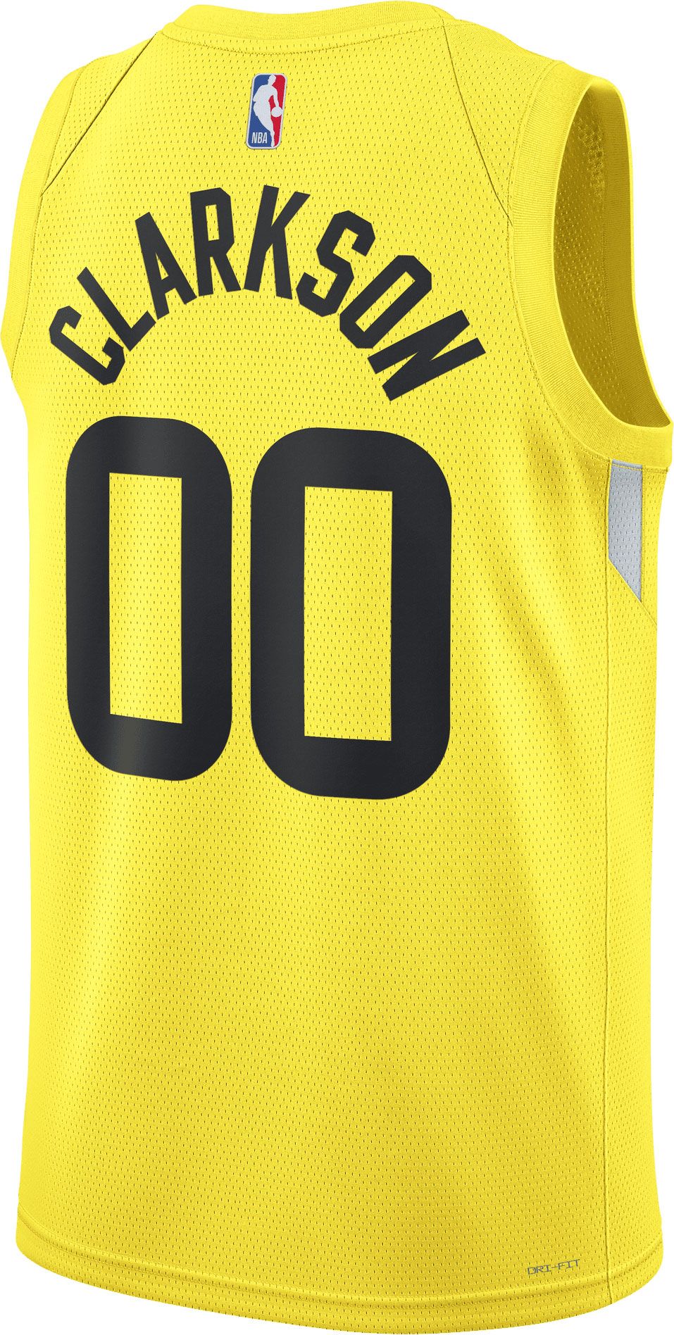 Nike Men's Utah Jazz Jordan Clarkson #0 Yellow Dri-FIT Swingman Jersey