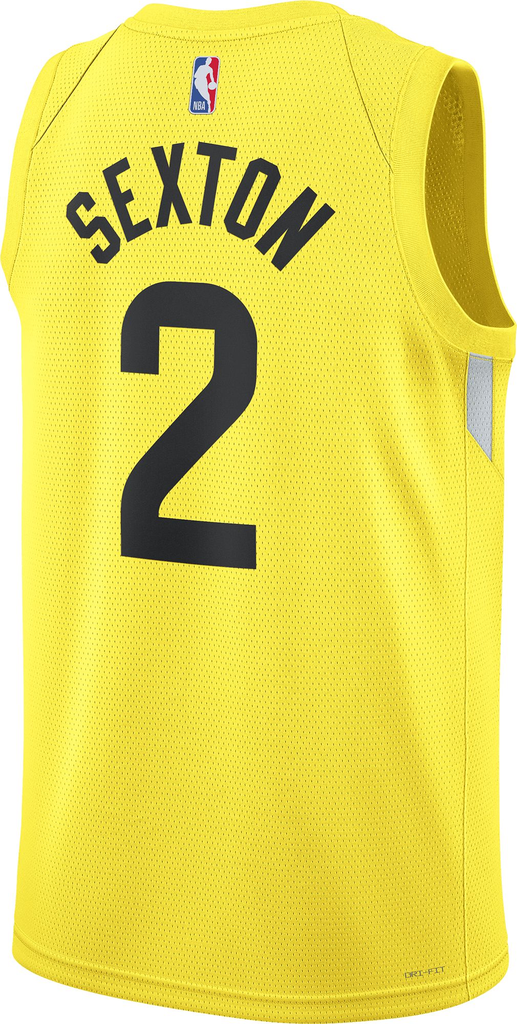 Nike Men's Utah Jazz Collin Sexton #2 Yellow Dri-FIT Swingman Jersey