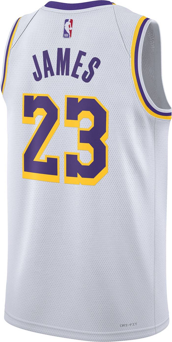 NBA Los Angeles Lakers #23 Lebron James Men's Basketball Jersey