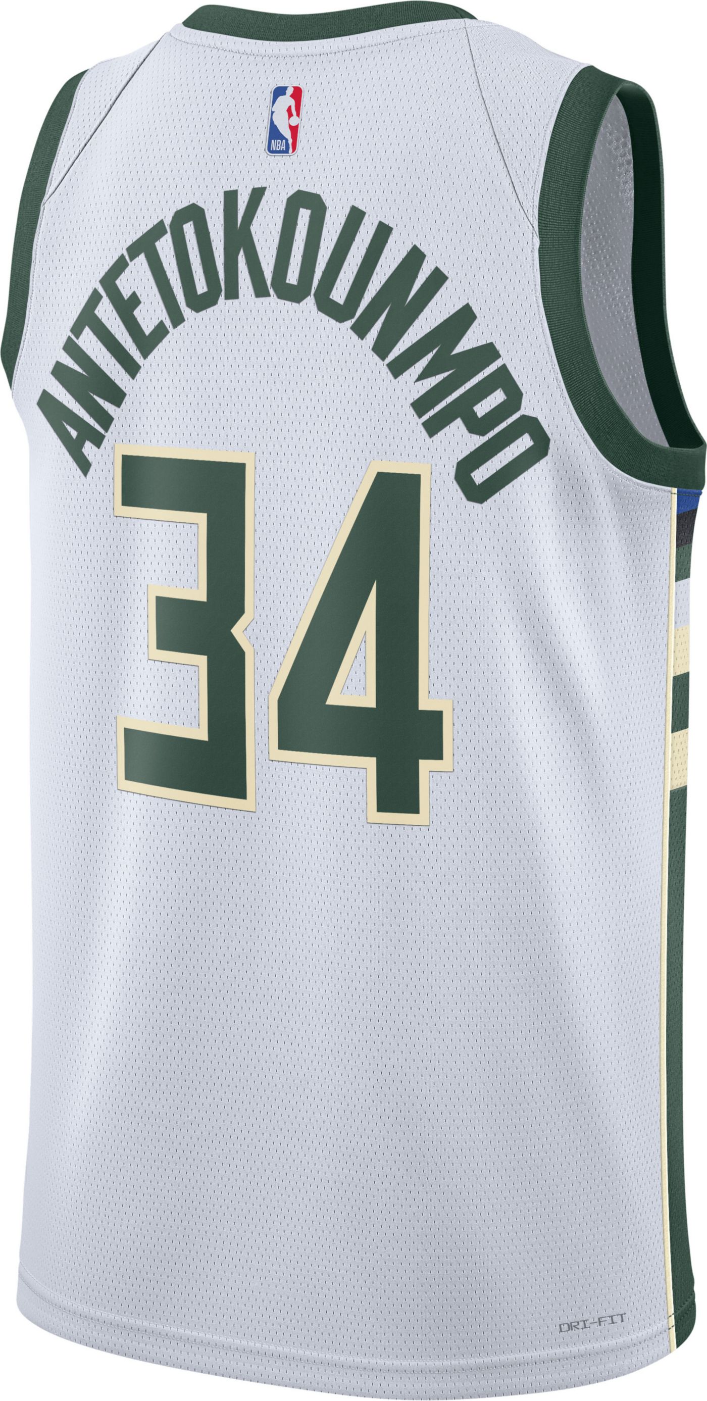 White giannis antetokounmpo jersey sales