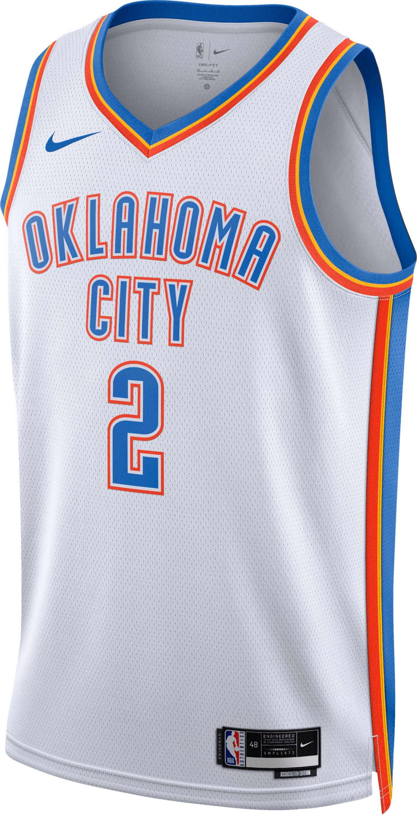 Nike Adult Oklahoma City Thunder Shai Gilgeous Alexander 2 Association Jersey Dick s Sporting Goods