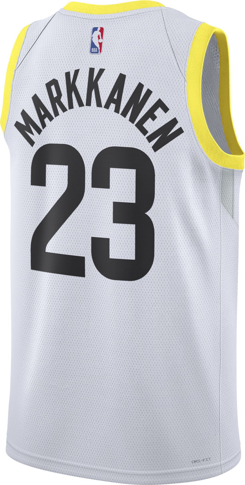 Nike Men's Utah Jazz Lauri Markkanen #23 White Swingman Jersey