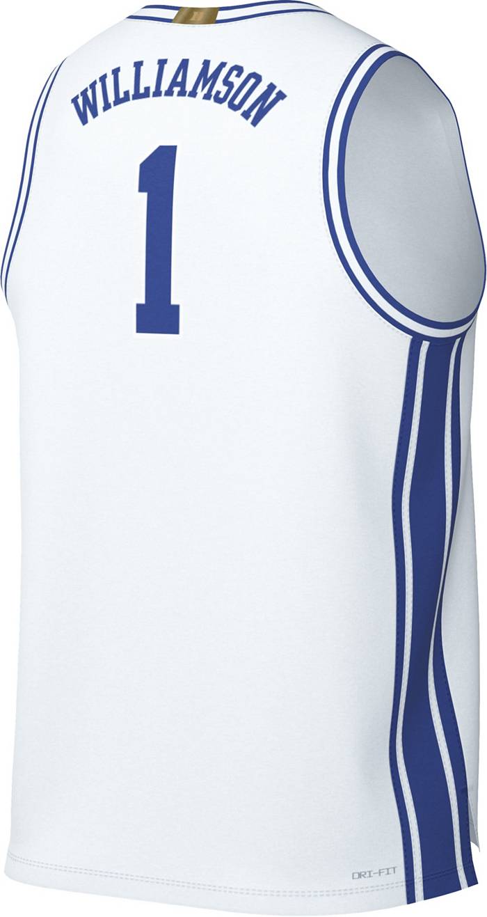 Men's Nike #0 White Duke Blue Devils Limited Basketball Jersey