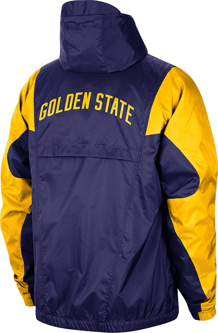 Nike Men's Golden State Warriors Blue Courtside Lightweight Jacket, Small